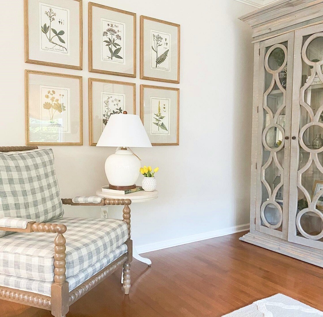 Botanical Study Leaf Berry Flower Wall Art Gold Frame Set Of 6 ~ Uttermost 33651