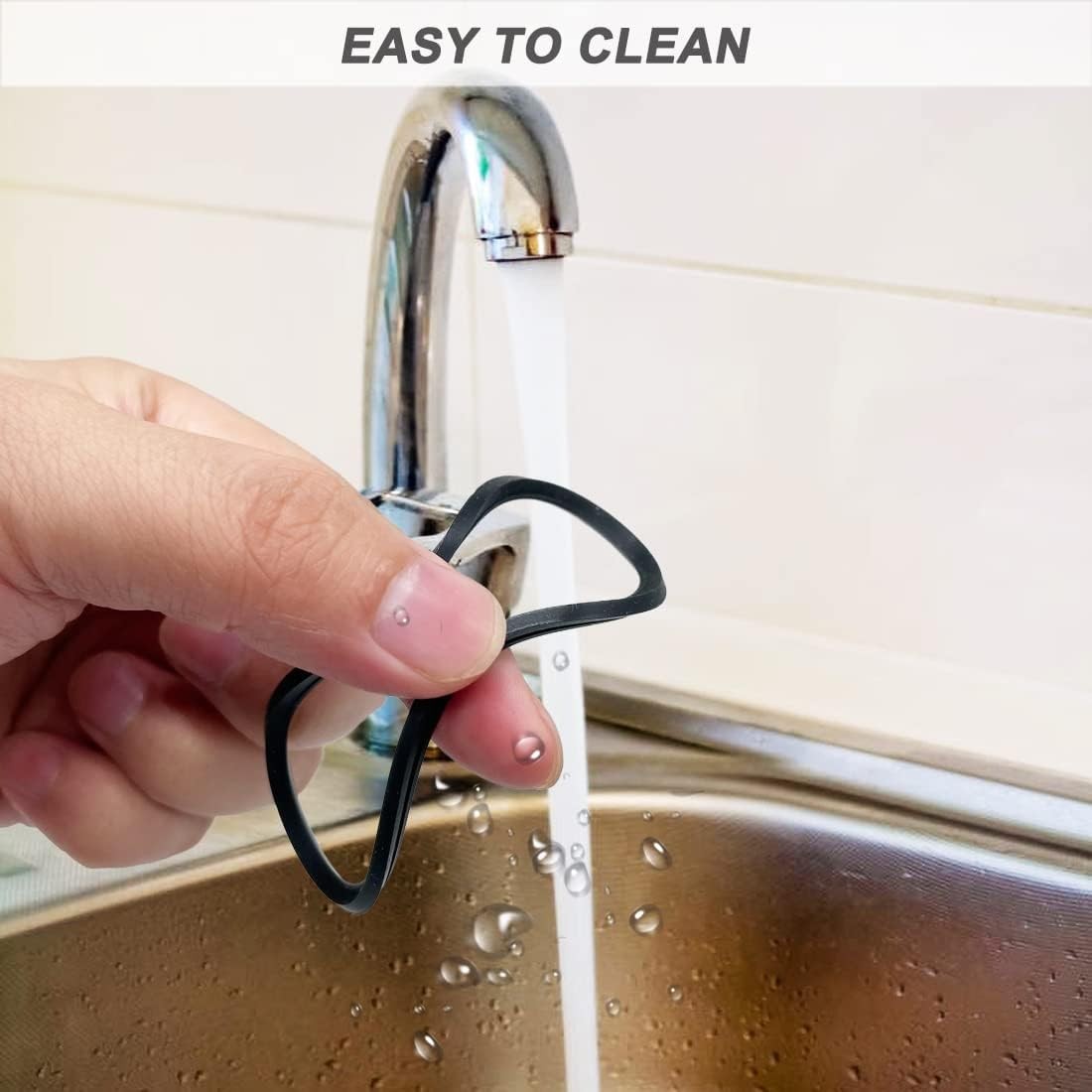 10 Pcs Replacement Rubber Lid Seals Compatible with 16 & 20 oz Contigo Black