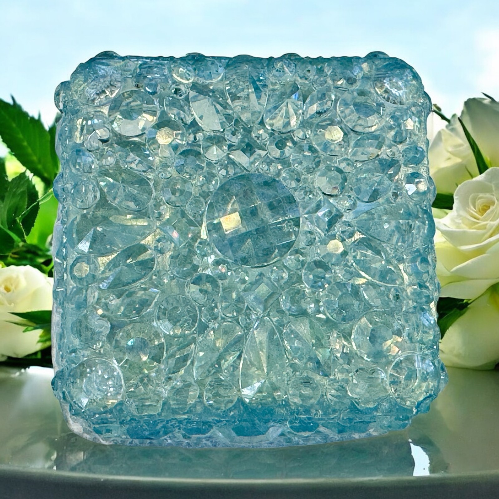 Diamond Facet Trinket Box Silicone Mold For Resin