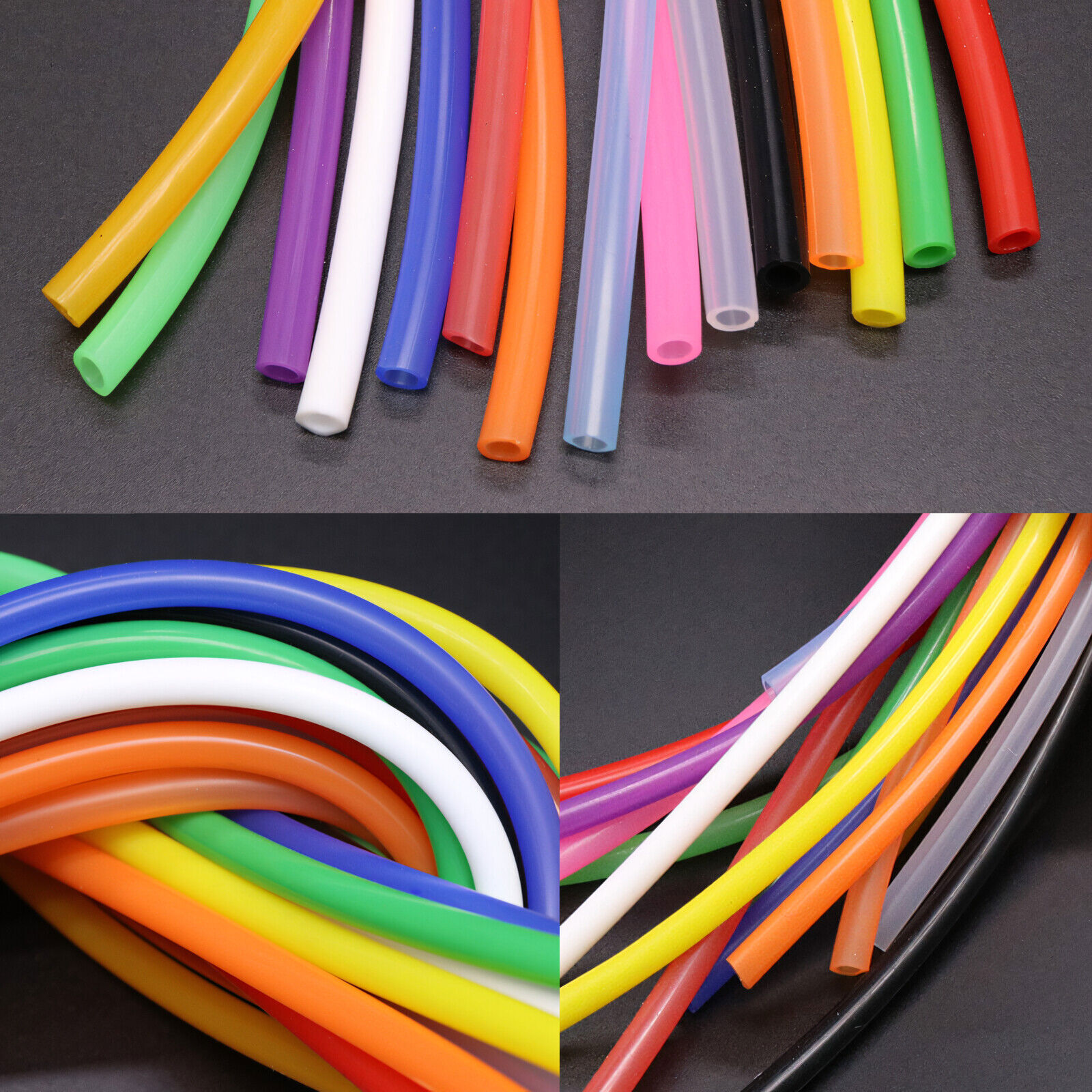 High Temp Food Grade Silicone Tube Flexible Rubber Pipe Various Colors & Sizes