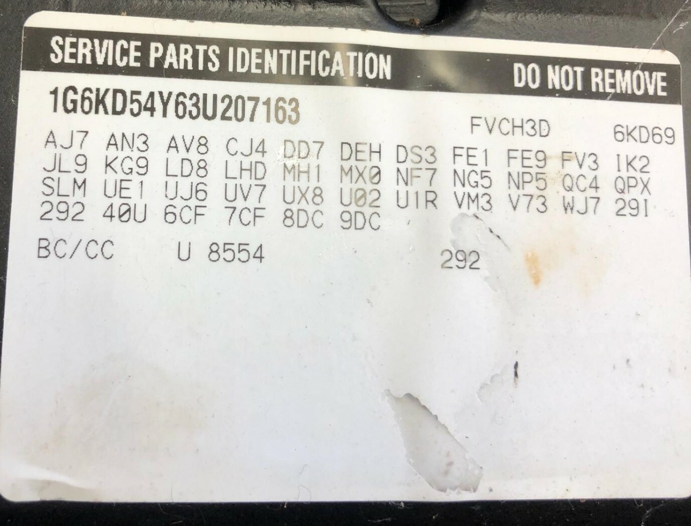 02-05 Deville 02-04 Seville Code U1R Cassette CD Player Radio Front Access Panel