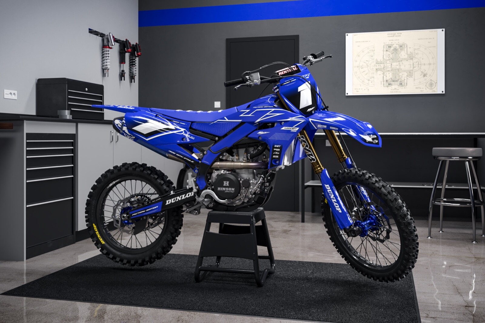 FITS YAMAHA YZ250F (2019 to 2023) YZ450F (2019 to 2022) graphic kit decal yzf yz