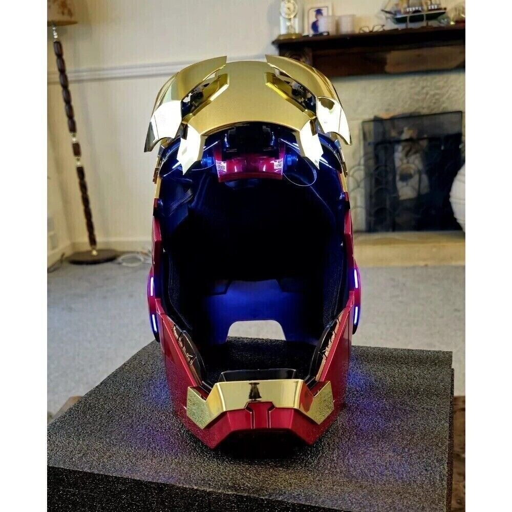 Autoking Iron Man MK5 Gold Electronic Helmet Mask with Voice Activation