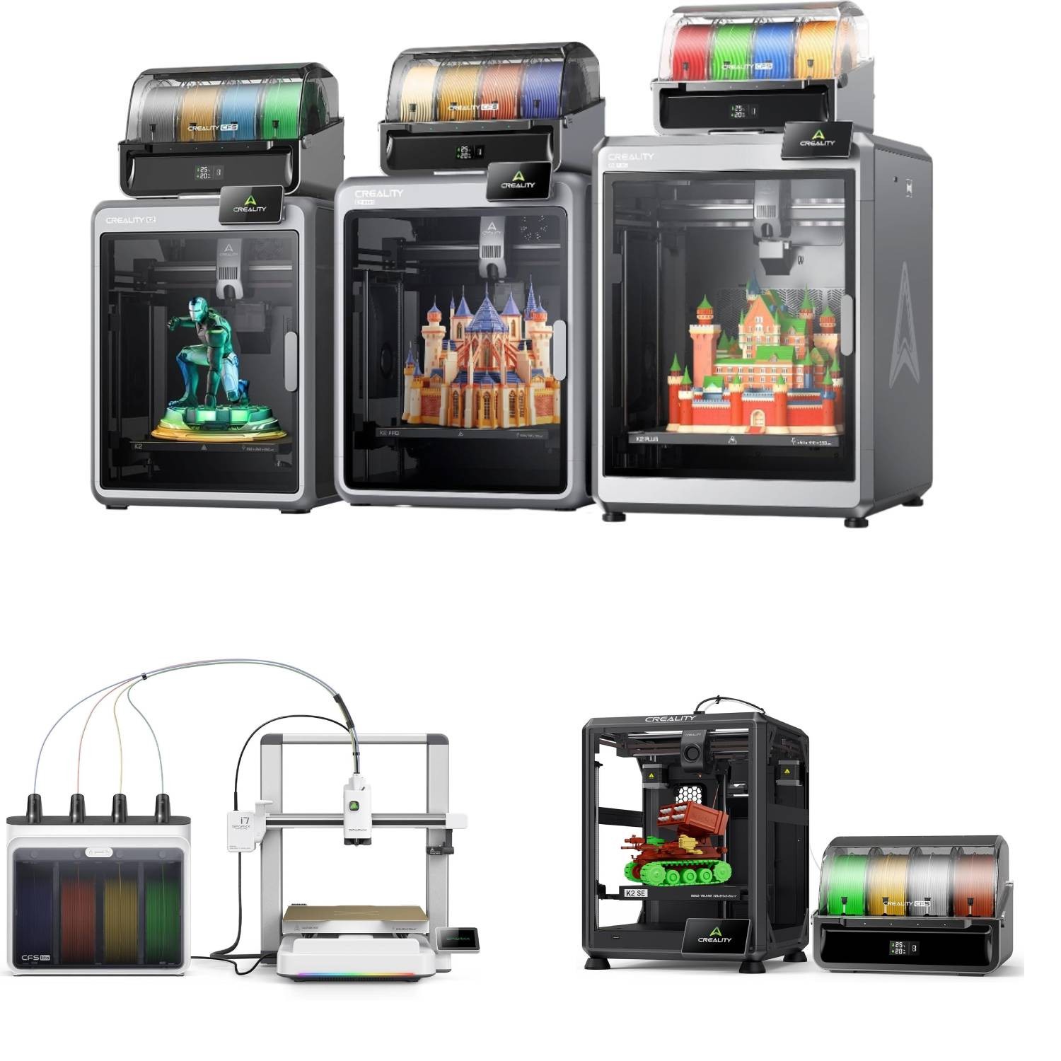 Creality K2 Combo/K2 Pro Combo/K2 Plus Combo/K2 SE/SPARKX I7 3D Printer LOT