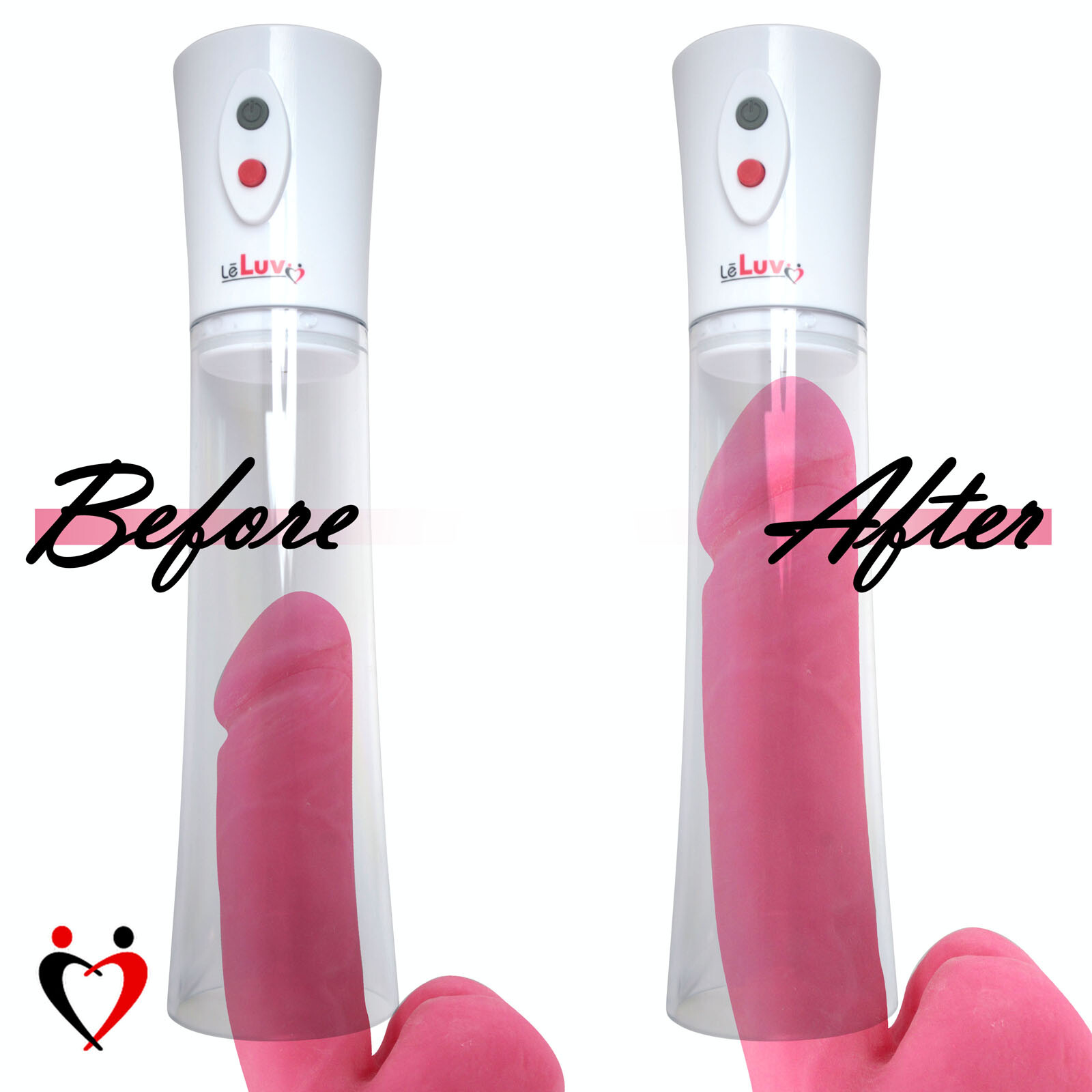 LeLuv Eros Electric Penis Pump with 3 Sizes of Sleeve and 4 Constriction Rings