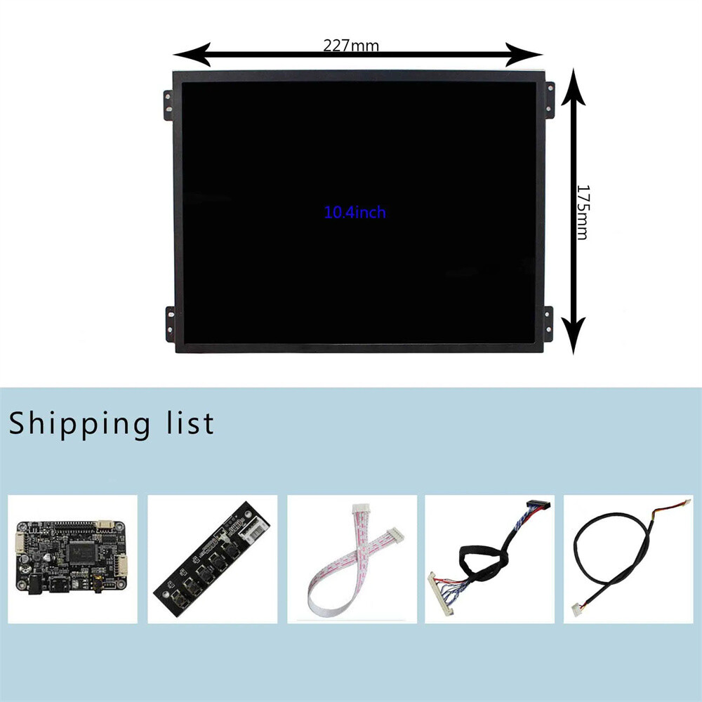 10.4" VS104T-004A 1024X768 TFT-LCD G104X1-L03 Screen+HD-MI LCD Controller Board
