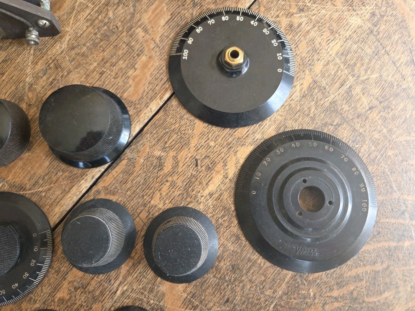 Vintage Lot Of Radio Tuning Condensers, Rheostats, Knobs Etc. Early Radios