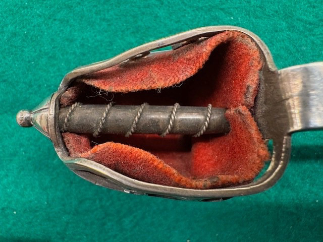 QUALITY SCOTTISH STERLING SILVER BASKET HILT SWORD LETTER OPENER, 1902-3 (792)