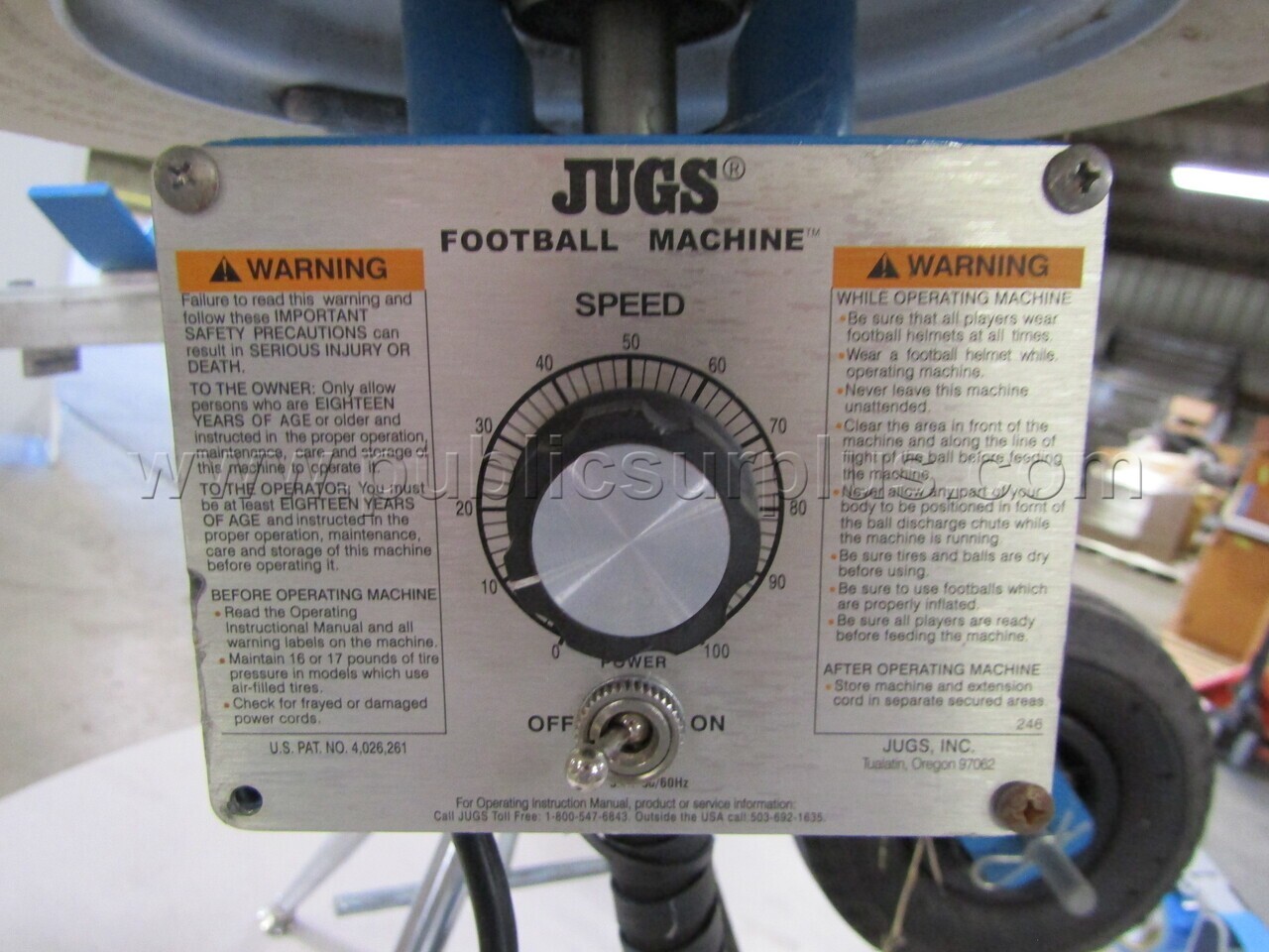 JUGS Football Passing Machine Training Equipment