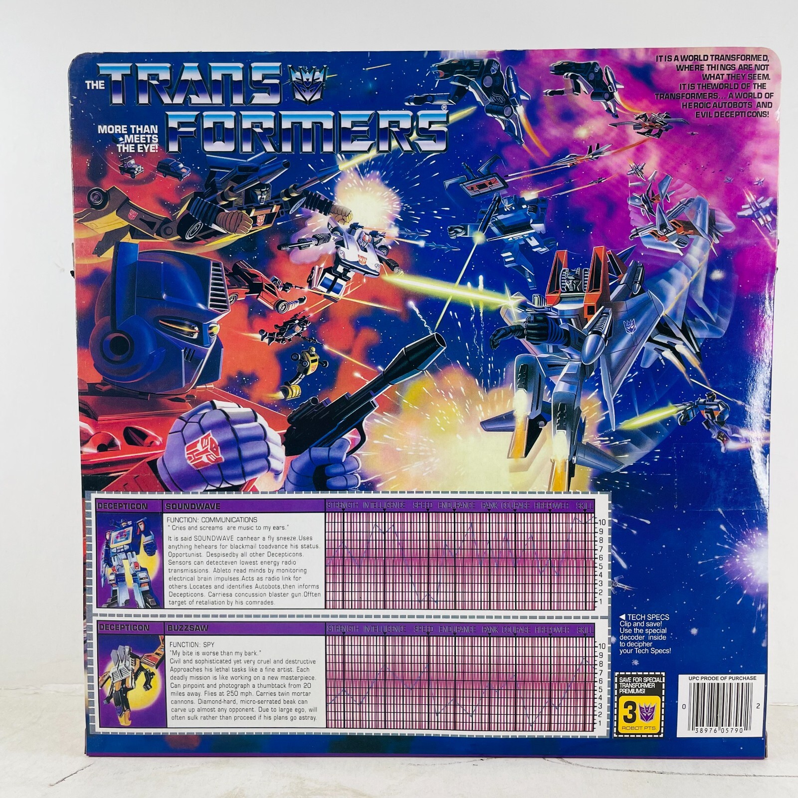 Transformers G1 Decepticon Communicator Soundwave Condor Cassette Buzzsaw Figure