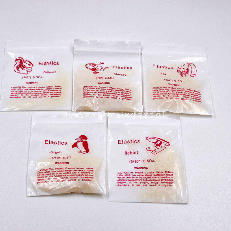 15 Sizes Dental Orthodontic Rubber Bands Elastics Latex Braces 3.5 /5.0 /6.5 oz