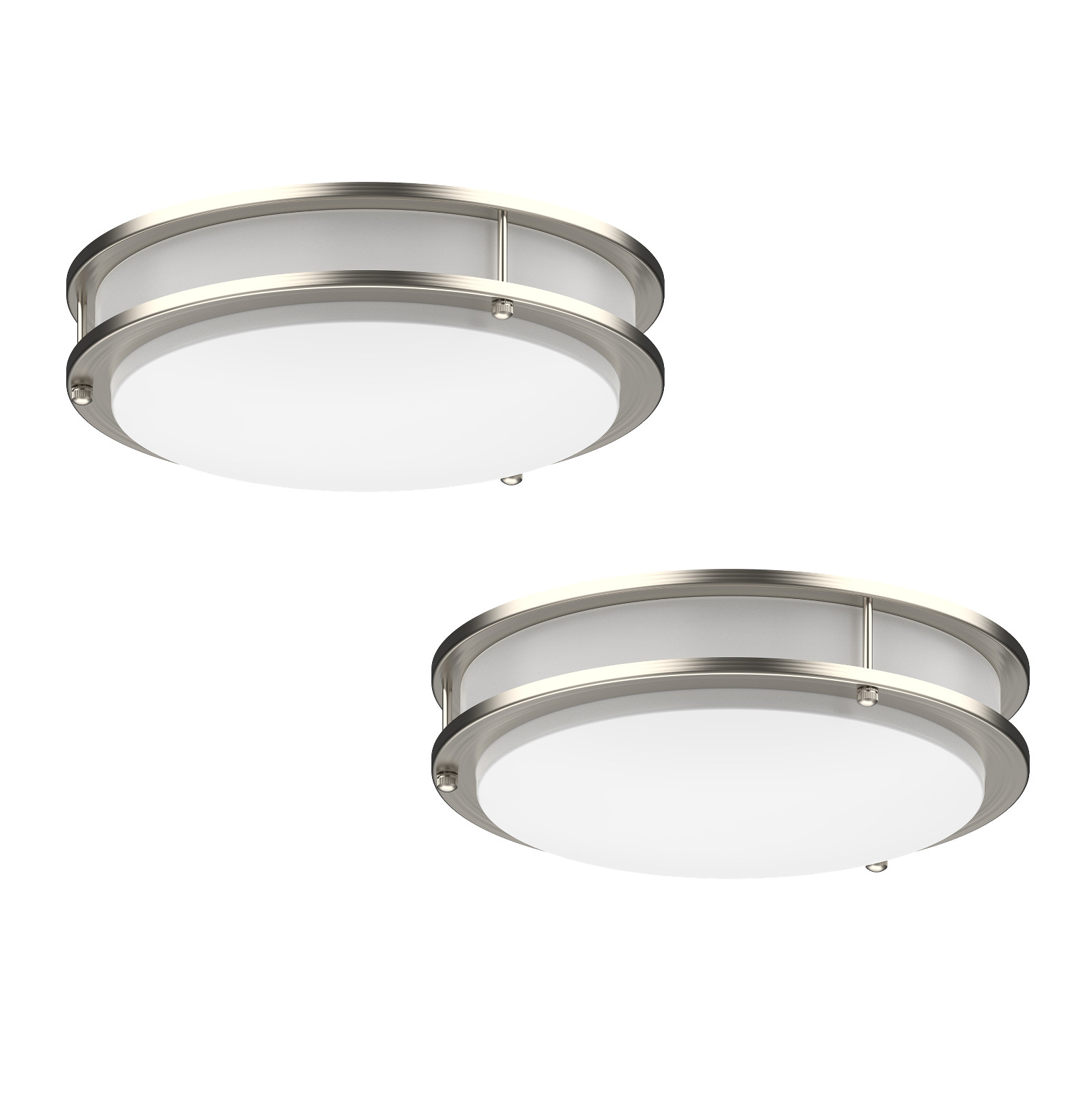 2-PACK LED Flush Mount Dimmable Ceiling Light 4000K Daylight 10"/12"/14