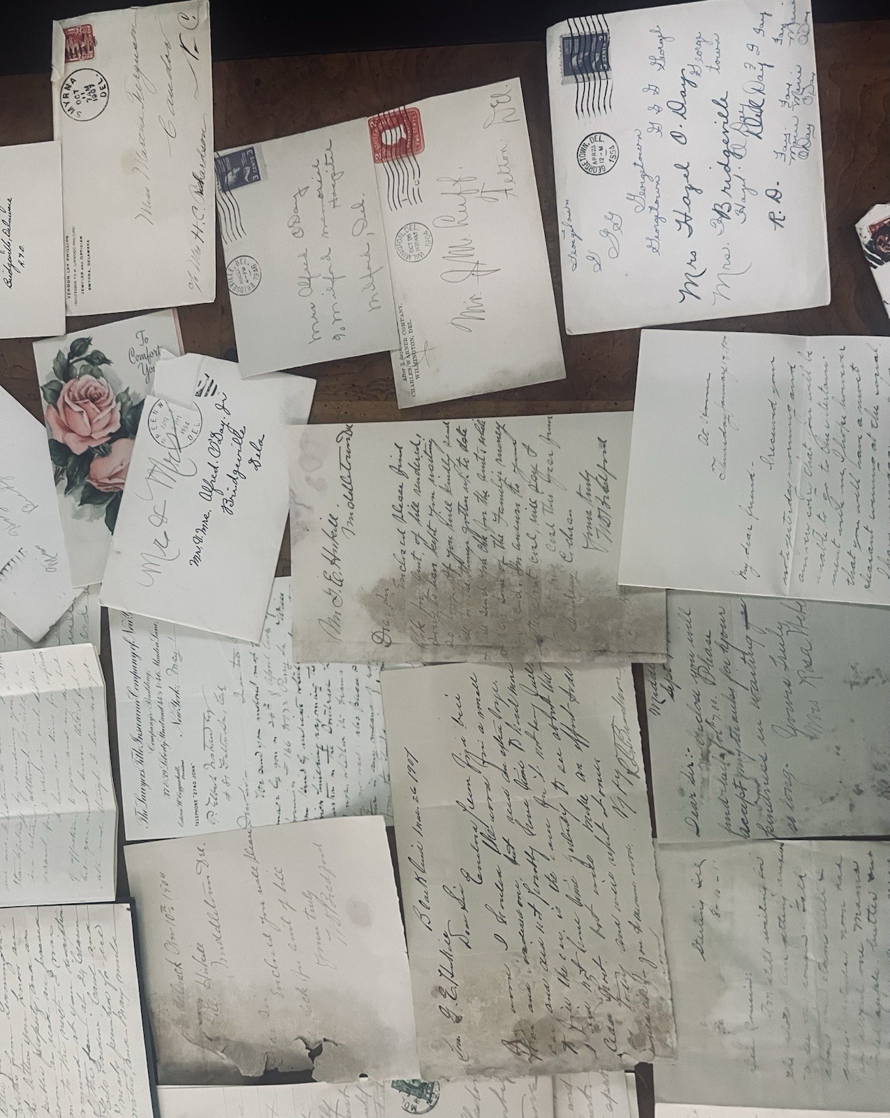 Lot of 30+ Handwritten Personal/Business Letters, Signed/Dated, 1900 - 1954.