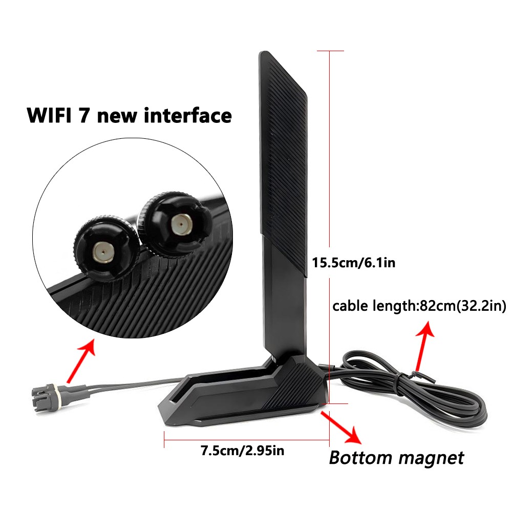 WiFi7 Antenna 2.4/5/6GHz for ASUS TUF GAMING X870E/B860M/B850/Z890/X870 Z790-PRO