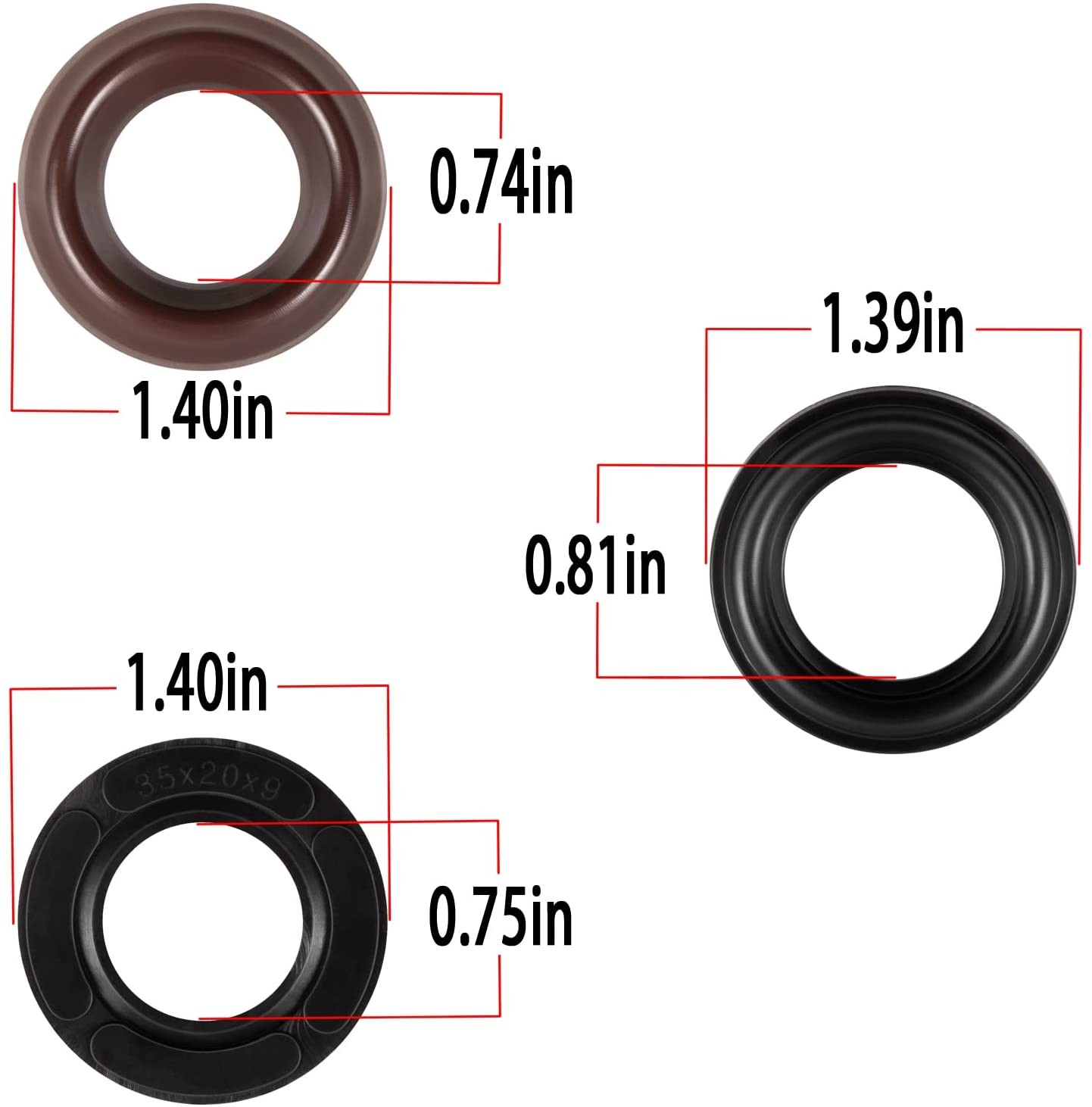 Kit 69 GP Interpump General Pump Packing Kit 20mm Repair Seal TS1511 TS2010