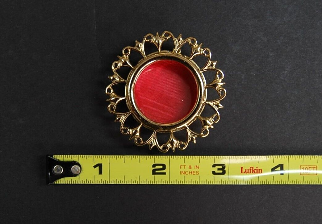 Large Relic Theca, Gold Plated Reliquary - Saint Relic Theca with Case (F)