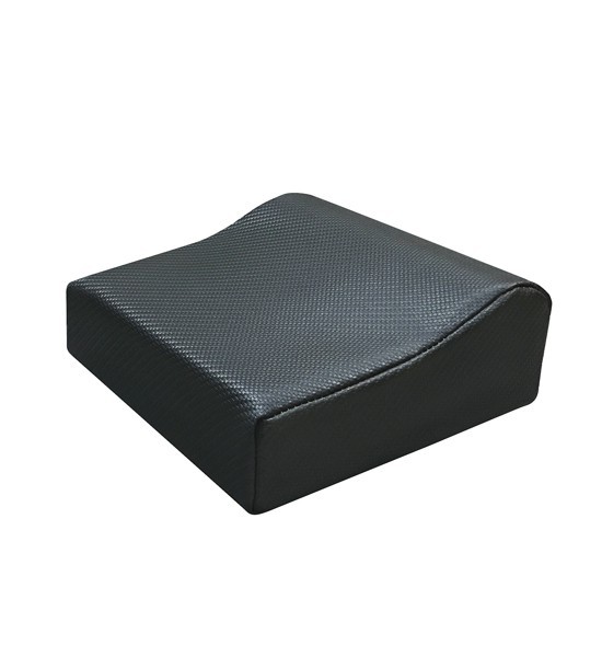 Small Contour Tanning Bed Pillow - Soft Vinyl Headrest with Neck Support - Black