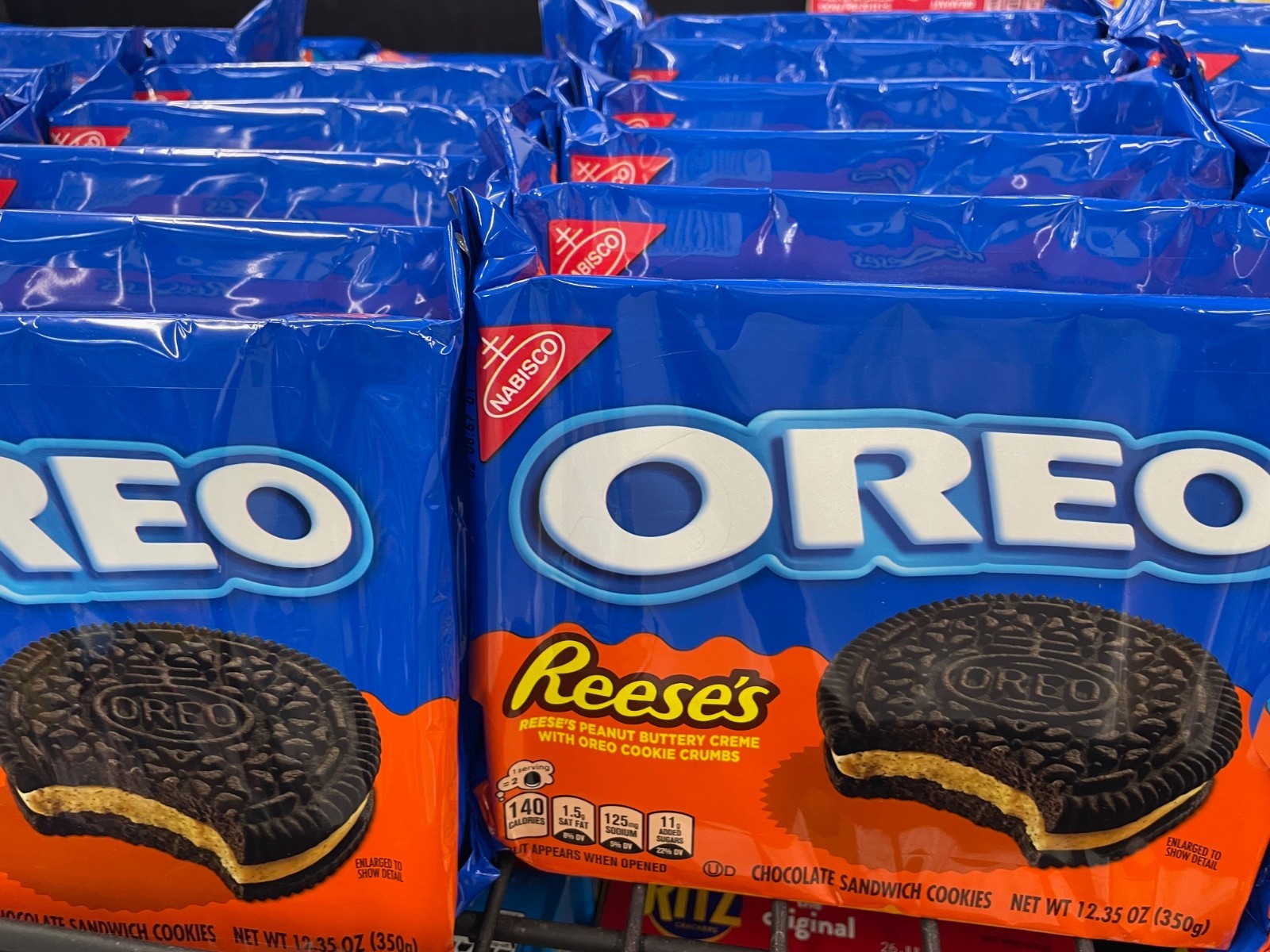 5 Pack OREO REESE'S Peanut Butter Creme Chocolate Sandwich Cookies 12.35 oz Each