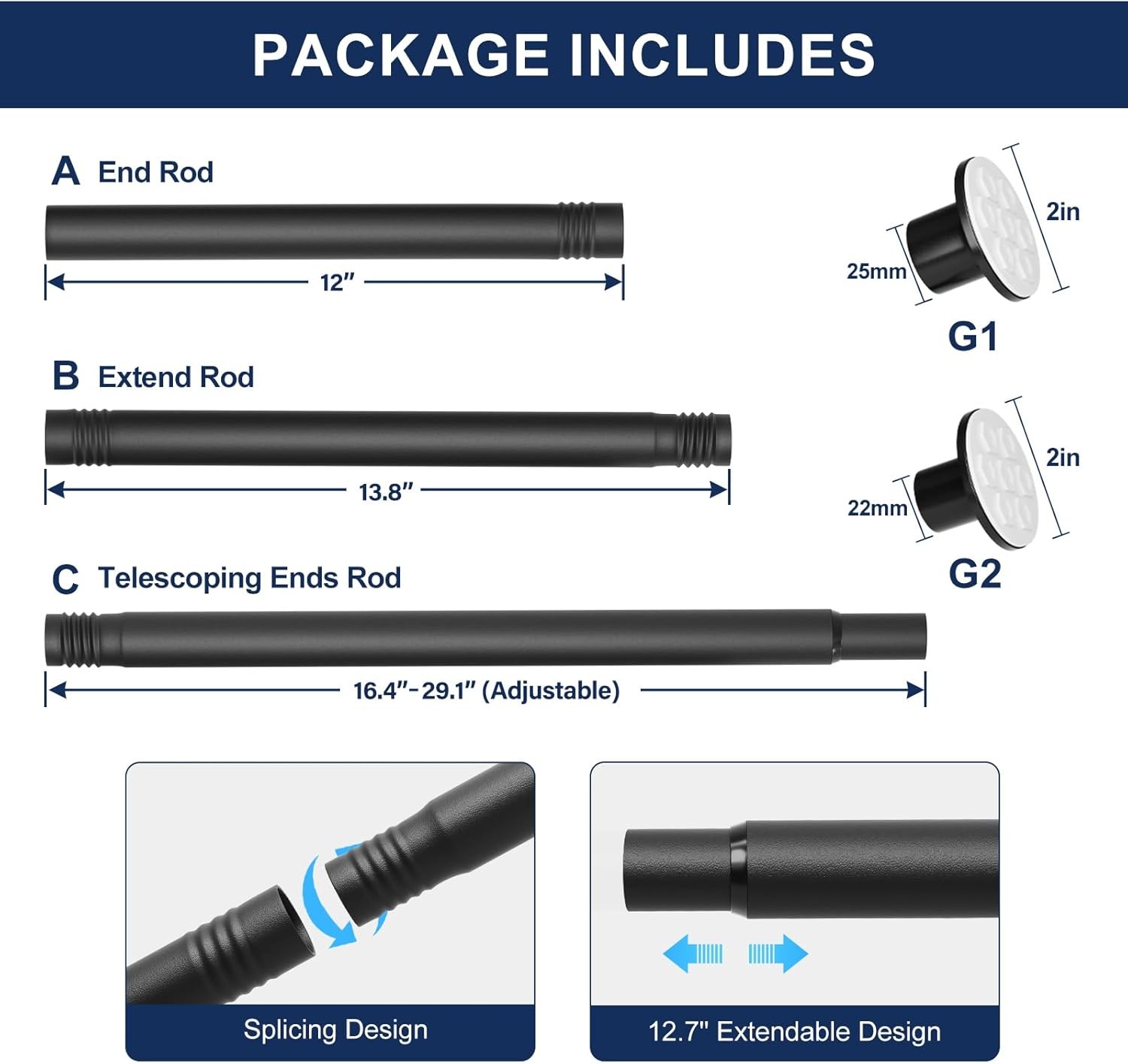 No Drilling Closet Rod for Hanging Clothes Closet Wardrobes Bathroom Laundry