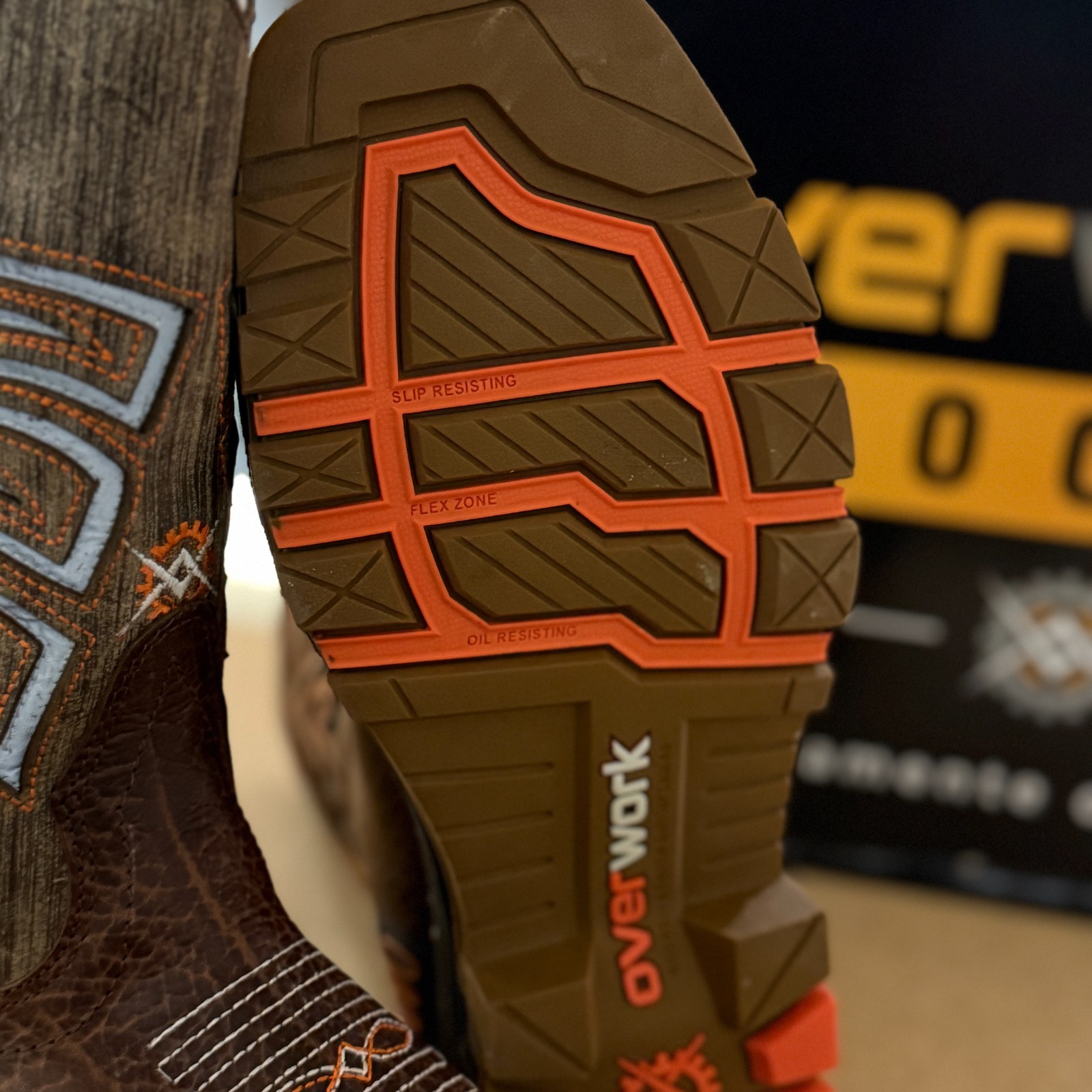 MEN'S WORK BOOTS WITH MUDGUARD SOFT TOE SQUARE TOE WESTERN RANCH HEAVY DUTY BOTA