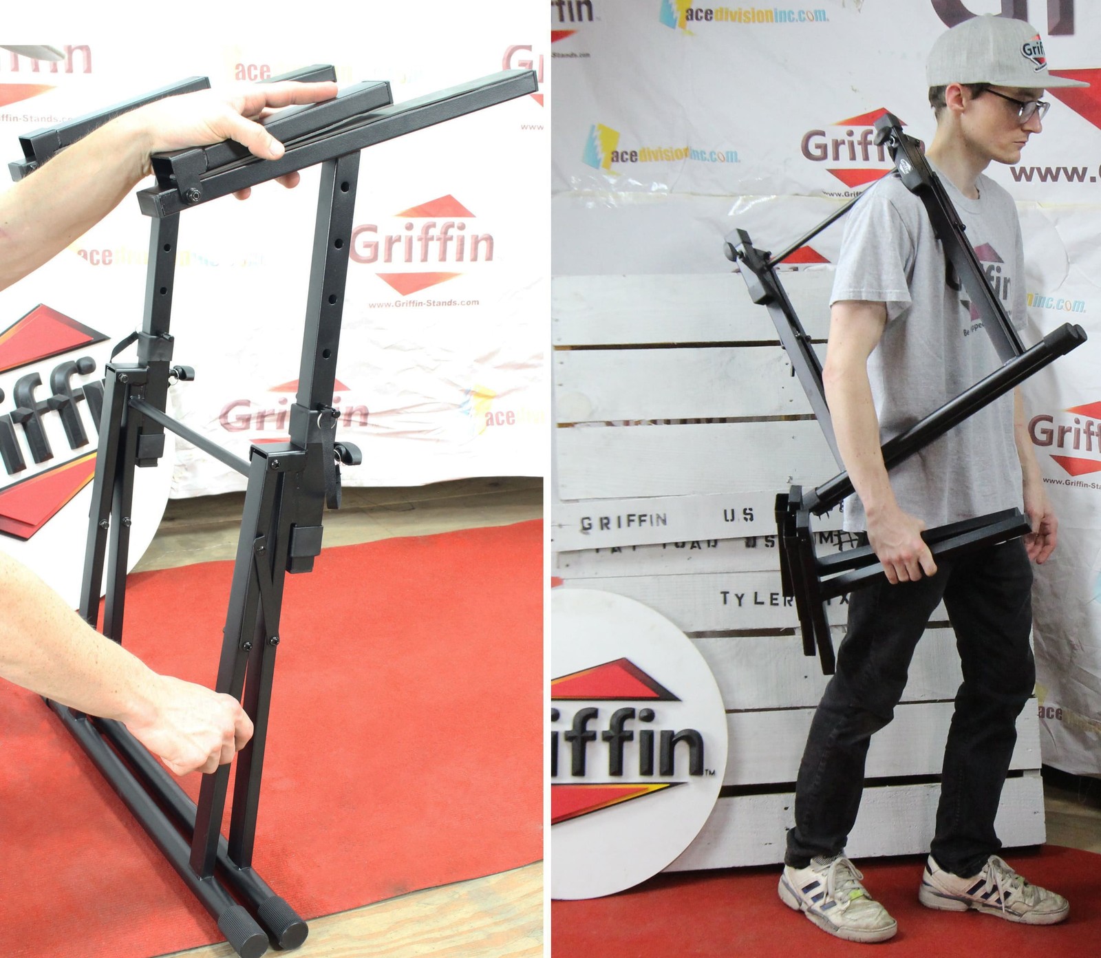 Guitar Combo Amp Floor Stand Tilt Back PA Amplifier Speaker Monitor Holder Mount