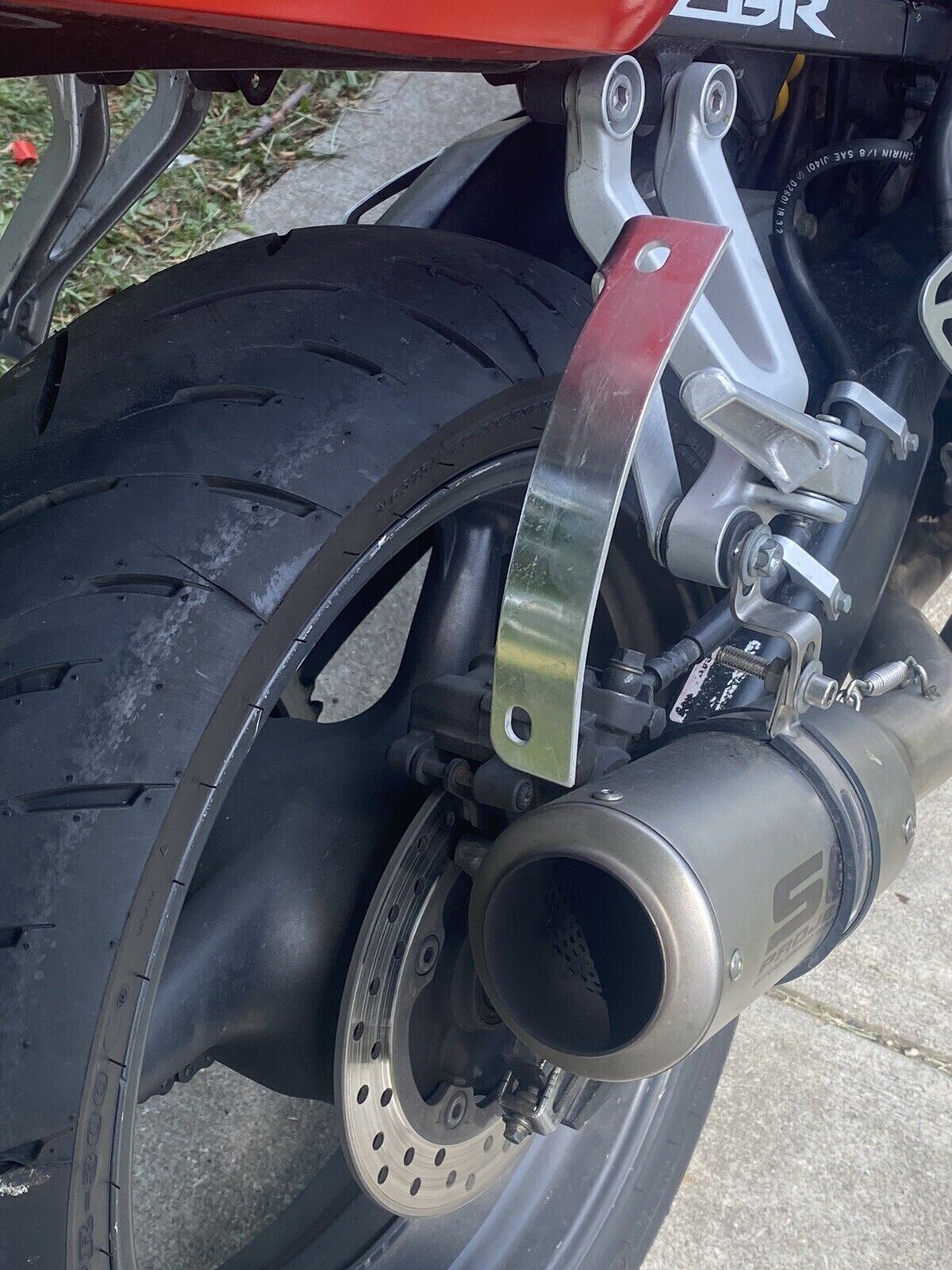 Curved License Plate Relocation Tag Holder Bracket for HONDA CBR 600, 900, 1000