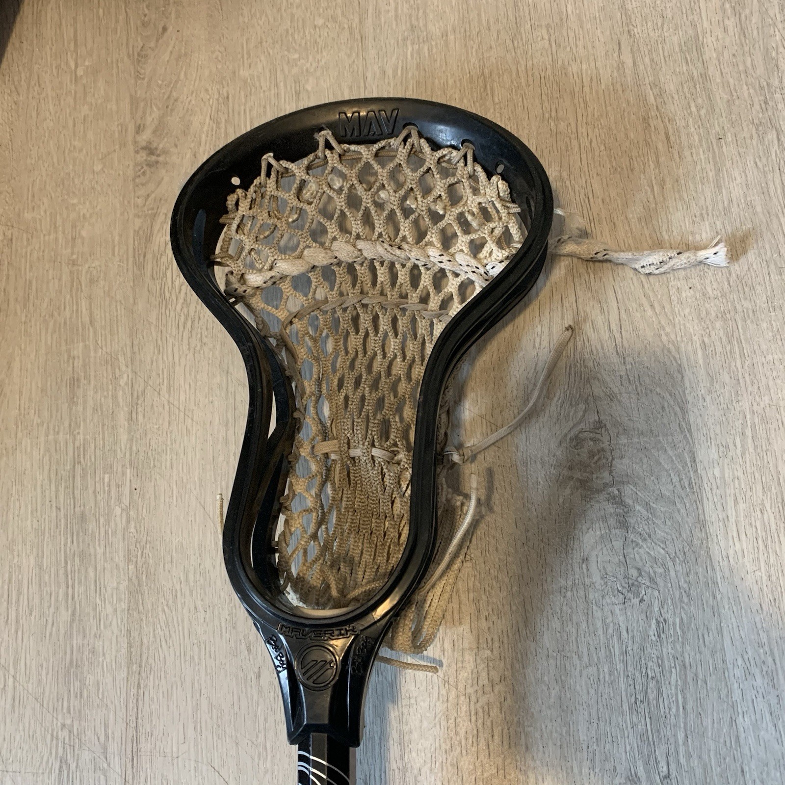 Maverik Lacrosse Stick Men’s Complete Set Up Bad Boy Head Shaft Black 41” Used