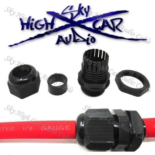 Sky High 1/0 AWG 3/4" Waterproof Firewall Sheetmetal Grommet Power Wire Cable GA