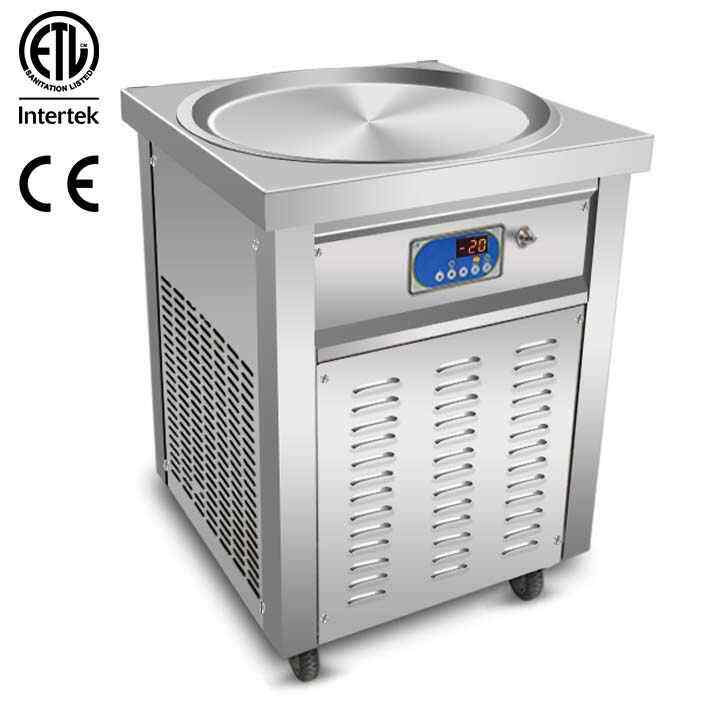 Kolice 55cm (22") round pan fried ice ceram machine, rolled ice cream machine