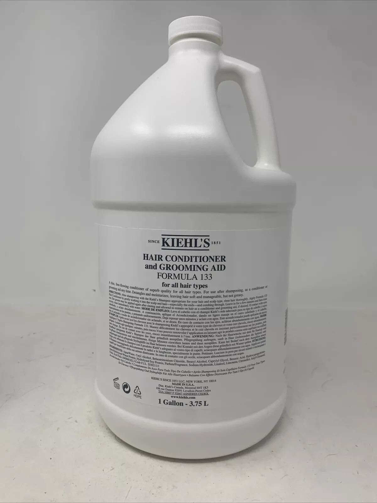 KIEHL'S Hair Conditioner and Grooming Aid Formula 133 1 Gallon (3.75 L) NEW