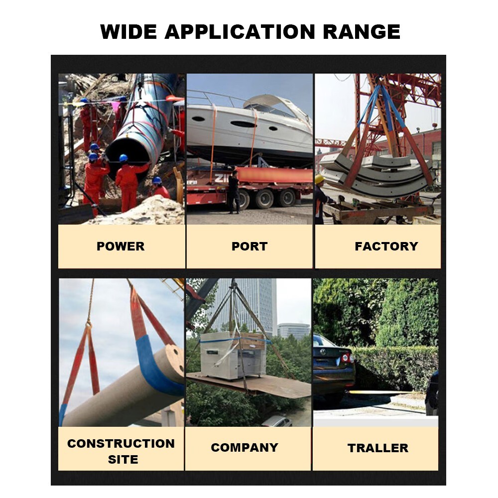 12PK 1"x3ft Web Sling Lift Tow Strap Twisted Eye Heavy Duty BS 16000lbs SF 5:1