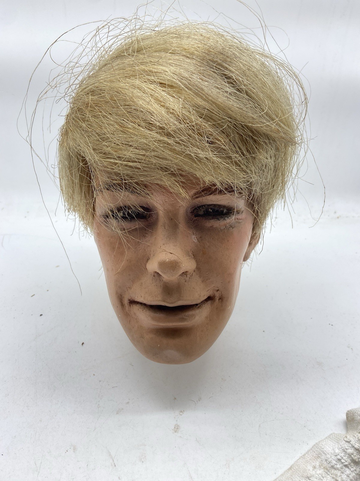 vintage male mannequin head wig display part display prop 70s