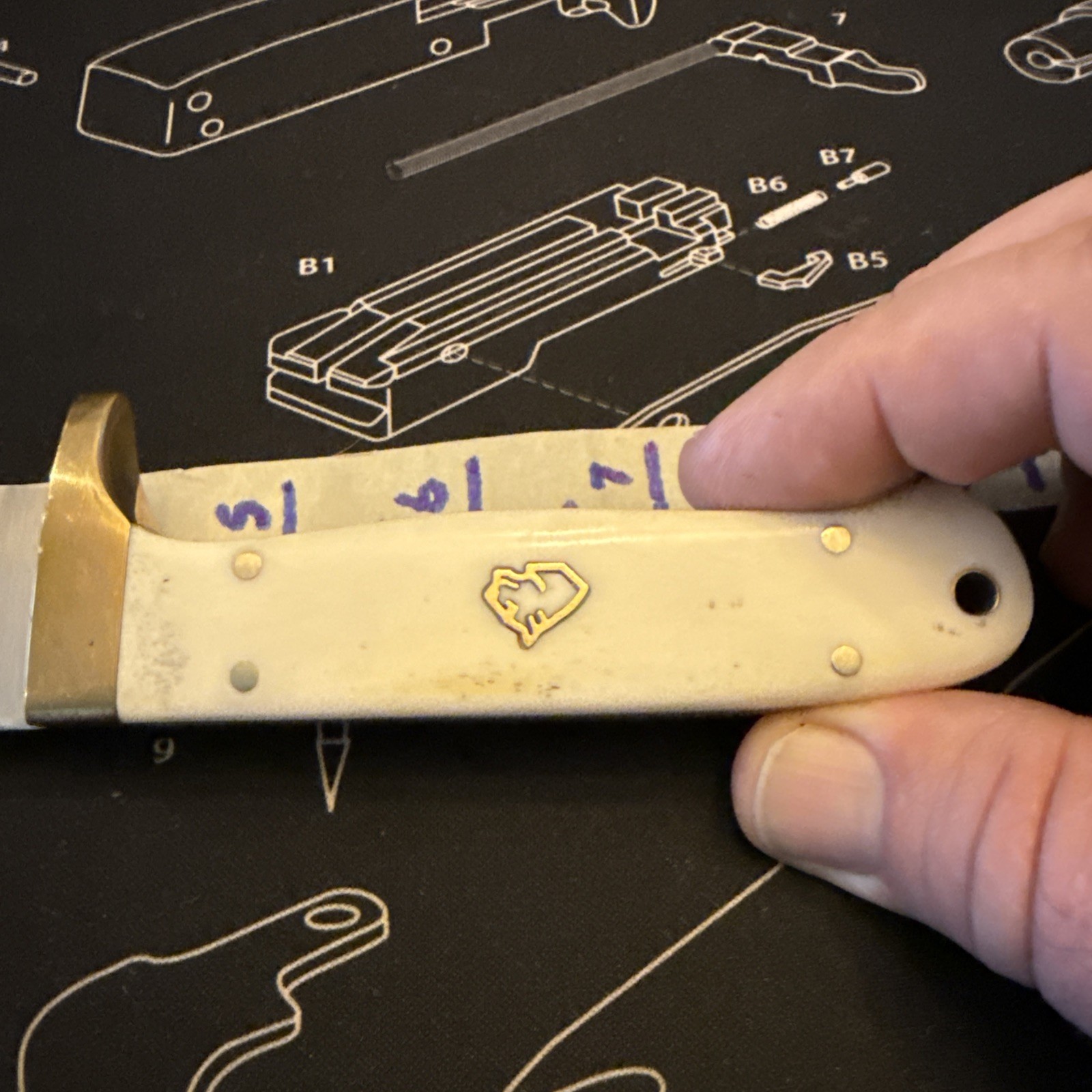 Puma SGB Elk Hunter, Smooth White Bone, German Steel, Hunting Knife, 68116050T