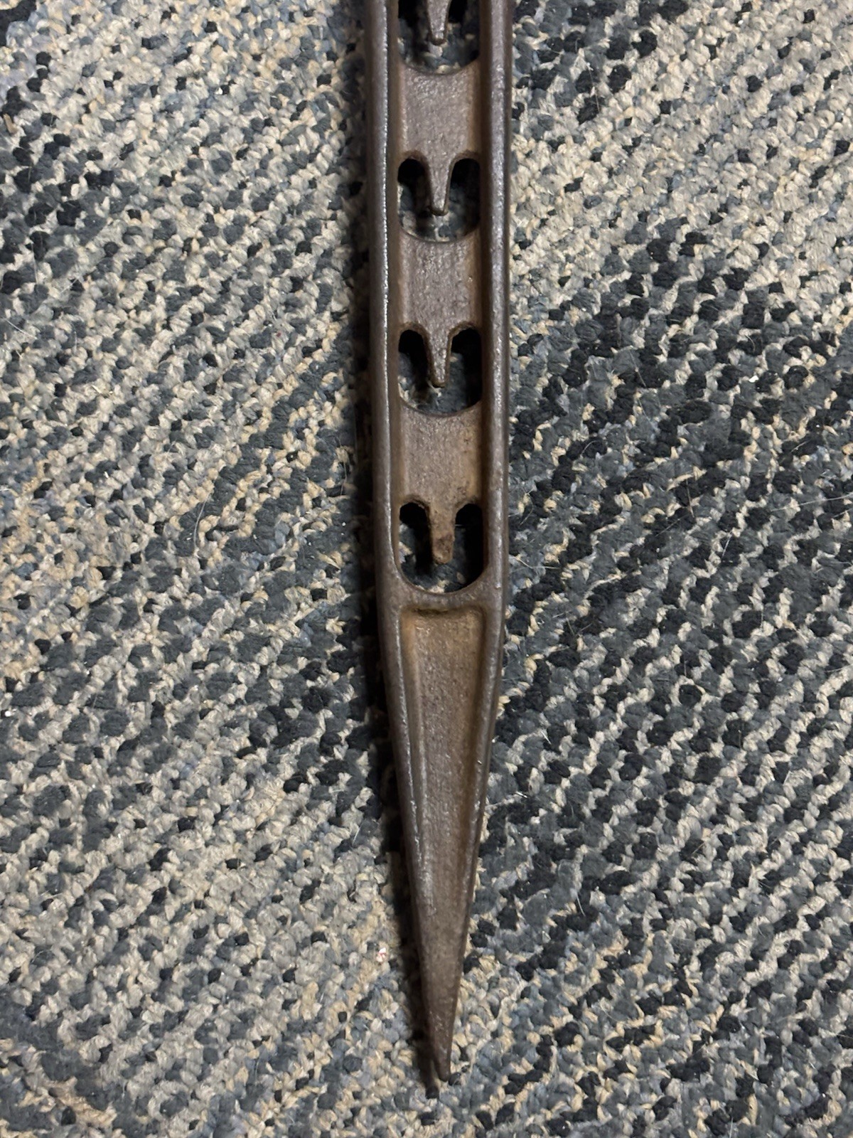 Cast Iron No. 114 Ideal Calvary Horse Picket Pin Spike Hammer Tent Stake Antique