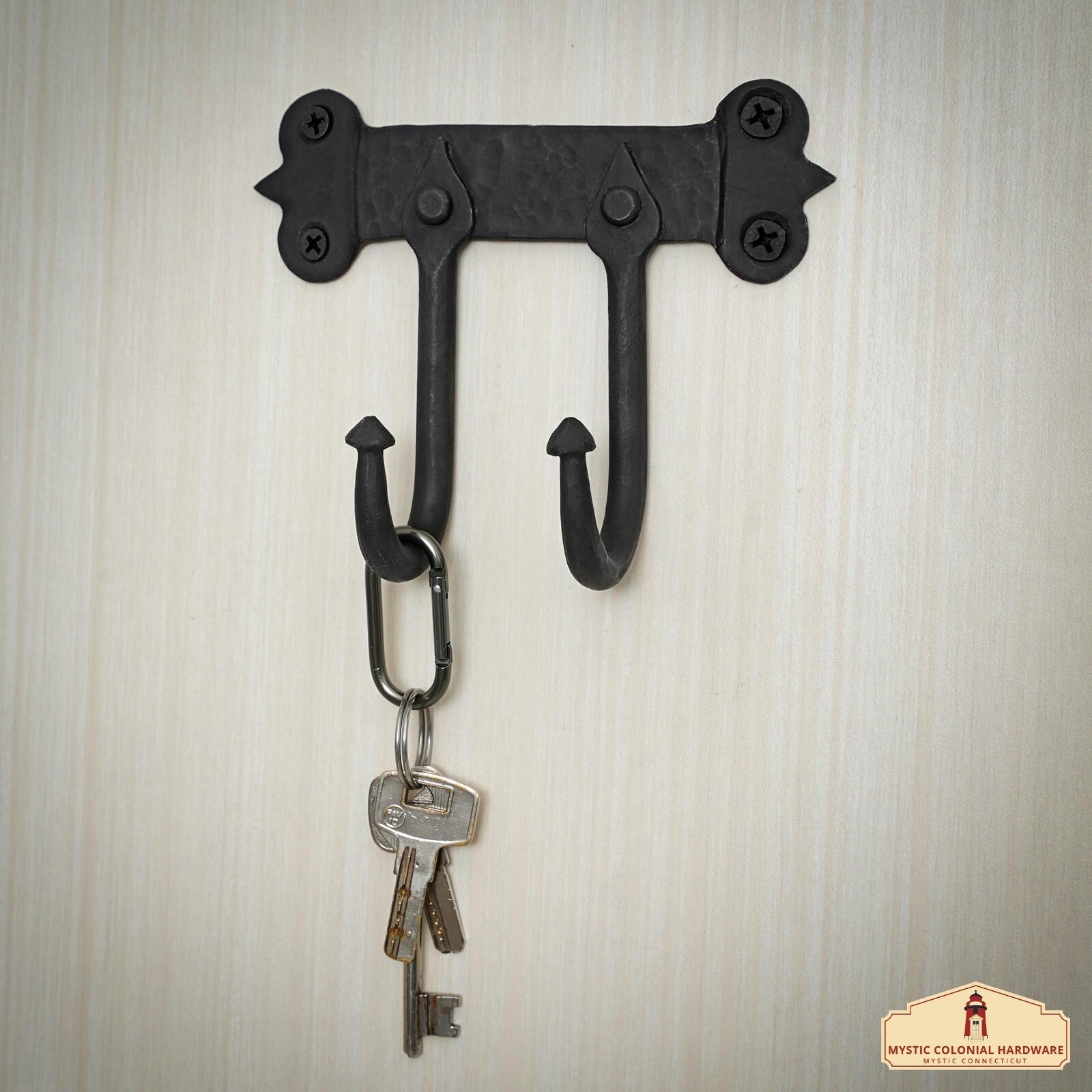 Coat Hook Rustic Cast Iron Door Home Hardware Accessory with Oil Black Finish