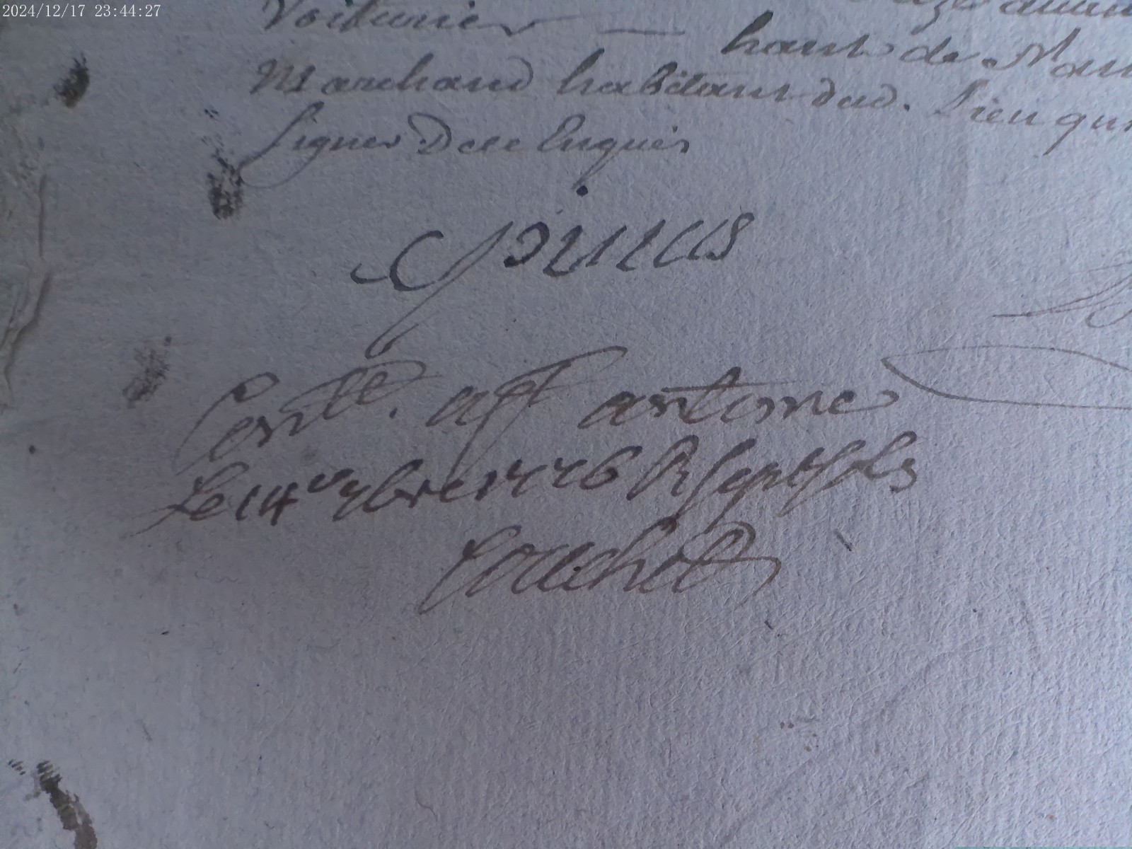 LOT OF TWO OLD DOCUMENTS from 1700s