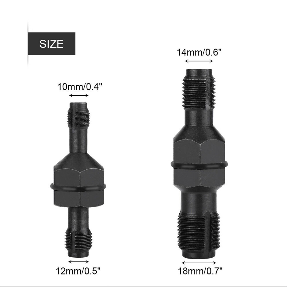 2PCS Spark Plug Hole Thread Chaser 10 12 & 14 18mm Re-threader Tap Cleaning Tool