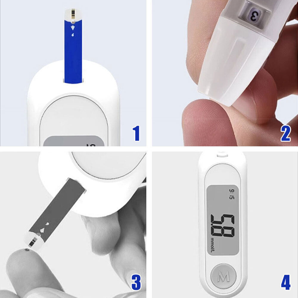 Blood Glucose Meter Diabetes Testing Kit Sugar Meter Glucometer 50 Test Strips