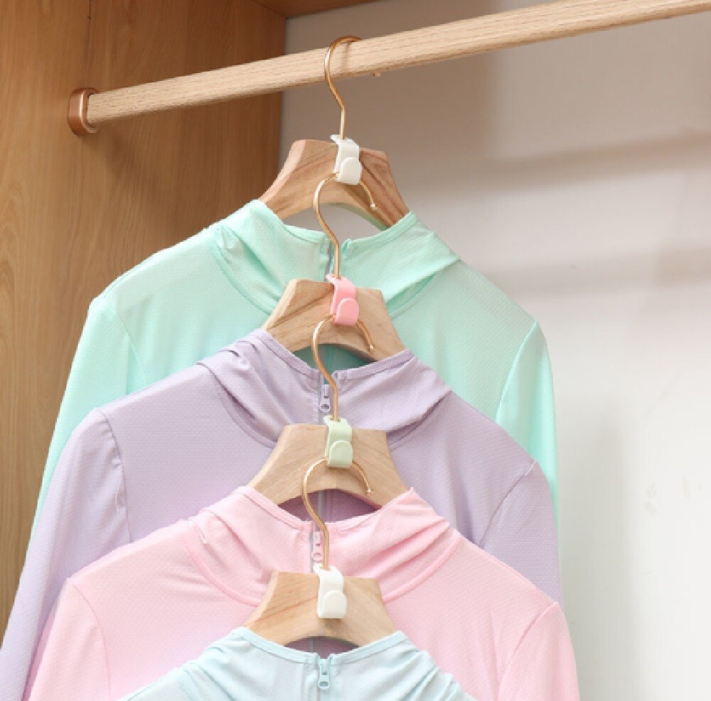 40 Pcs Hanger Connector Hooks Set- Space-Saving Closet Organizer Clips for Cloth