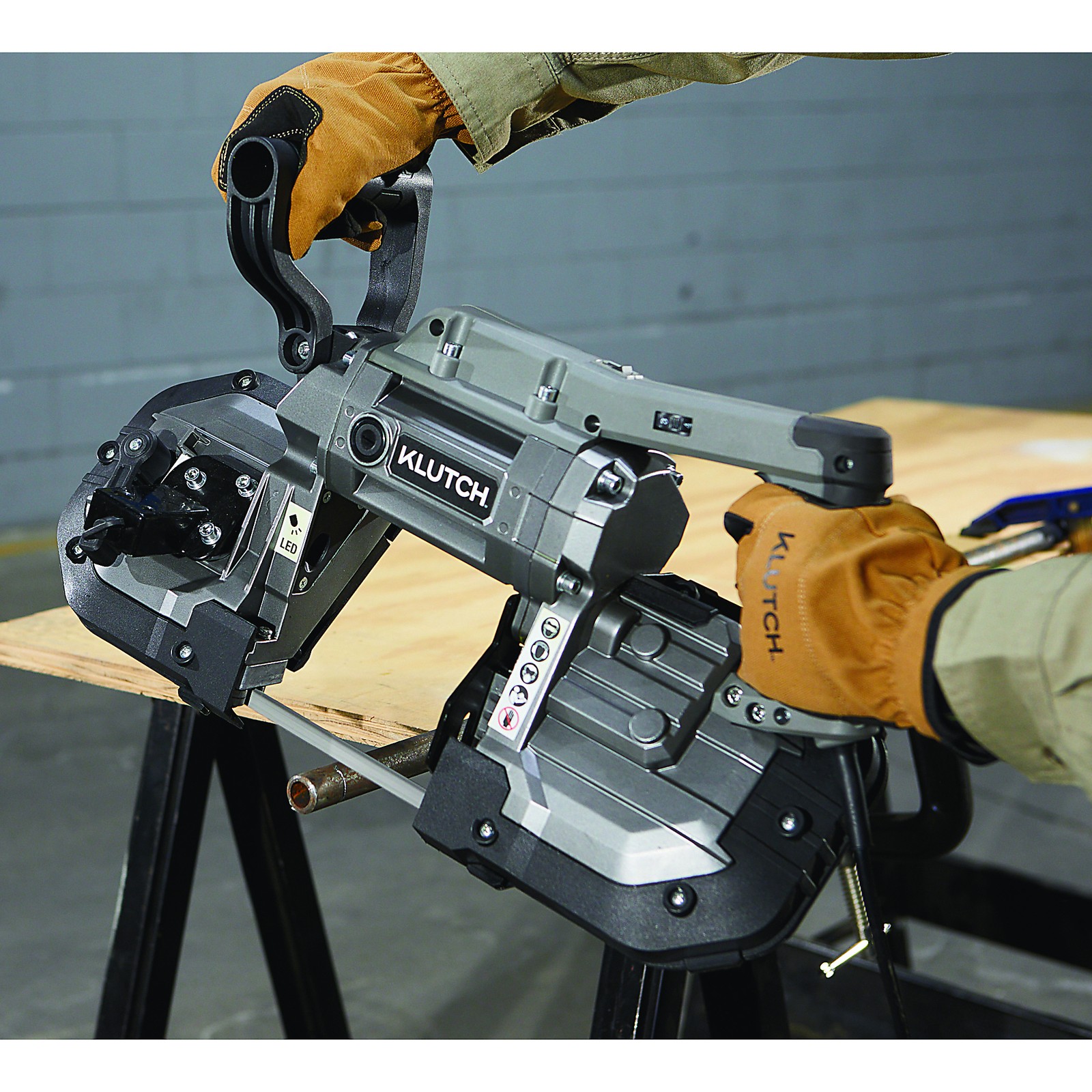 Klutch Electric Portable Benchtop Bandsaw, 120V