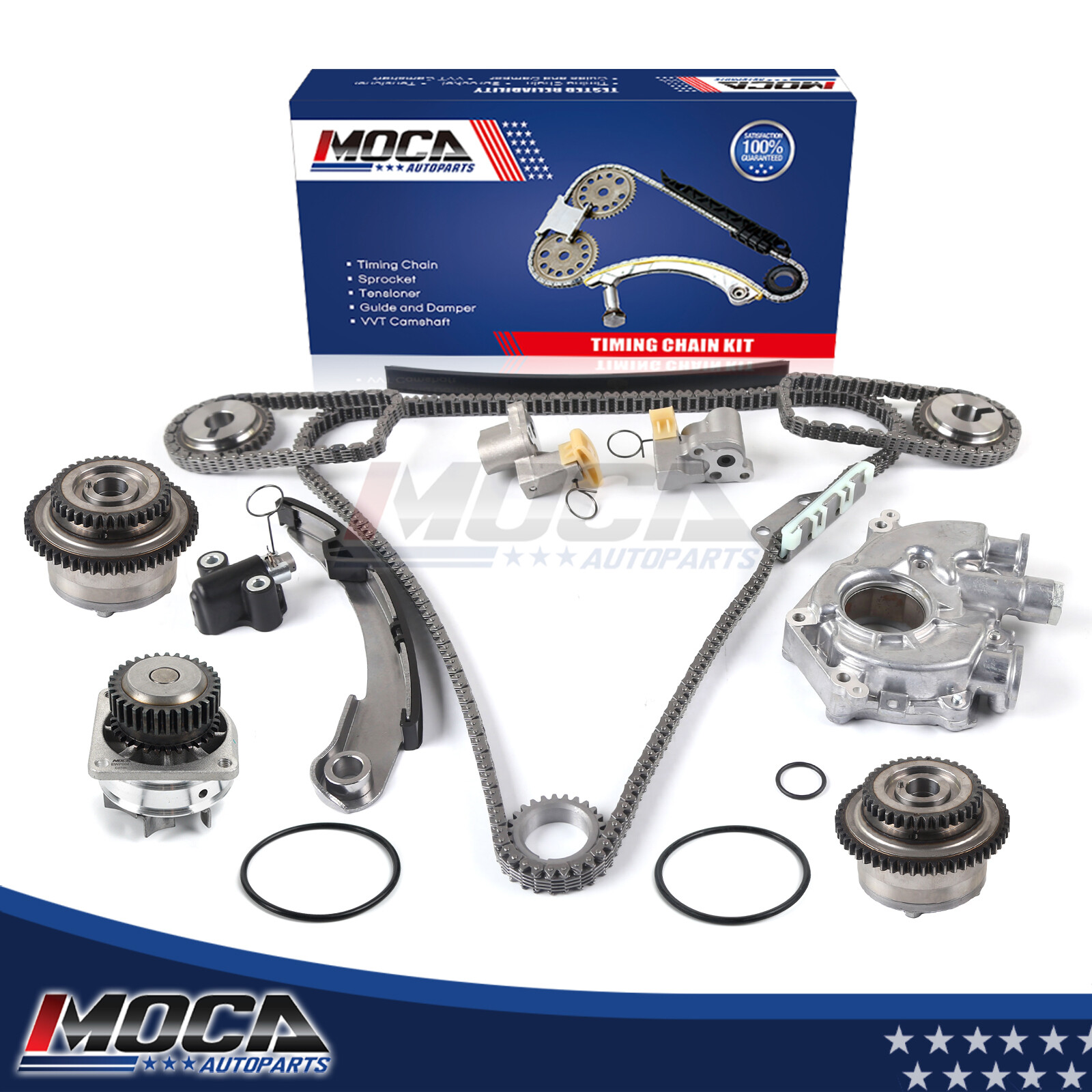 Timing Chain Kit Oil Water Pump VVT for Nissan Frontier NV Xterra Suzuki 4.0L