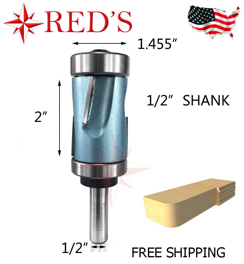 Tideway Crbde IND RC02121608 1-1/2" DIA Ultimate Flush Trim 1/2 shank router bit