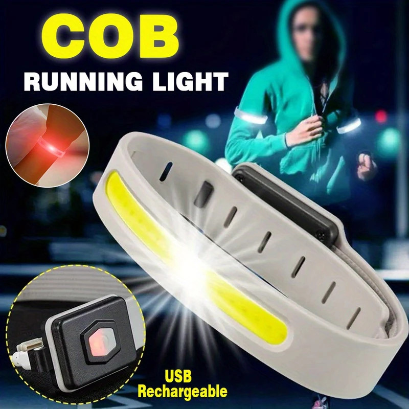 COB LED Armband Light 500LM USB-C Rechargeable Running Safety Warning Light