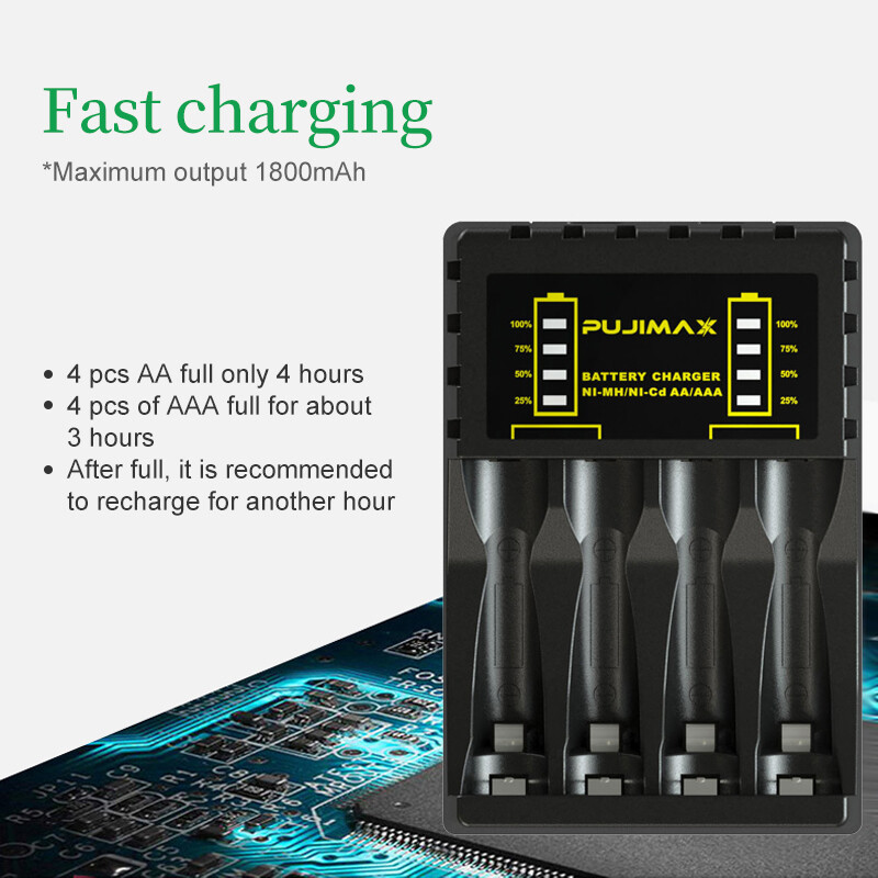 Universal USB Battery Charger 100%Fast Charger AA AAA Rechargeable Batteries LOT
