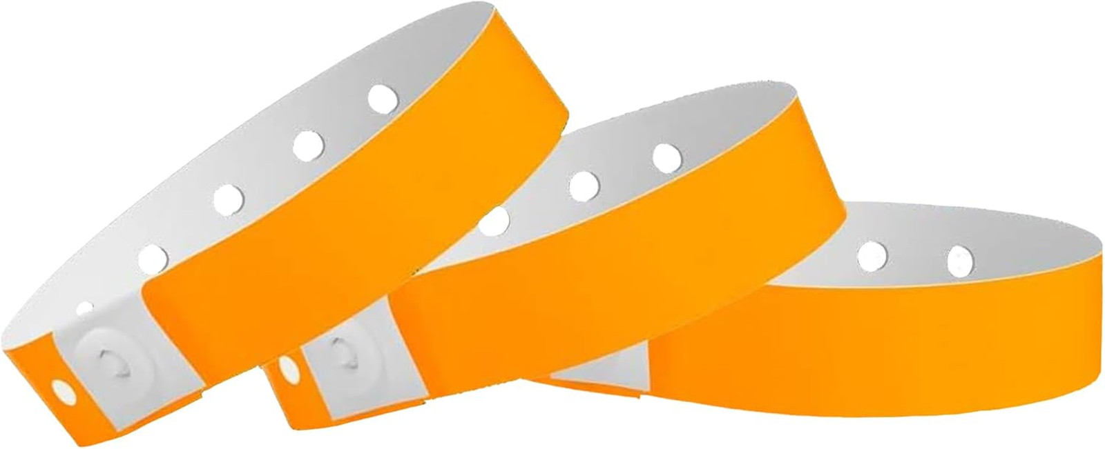 500 Neon Orange Plastic Wristbands for Events – Extended Wear, Secure Snap Prev