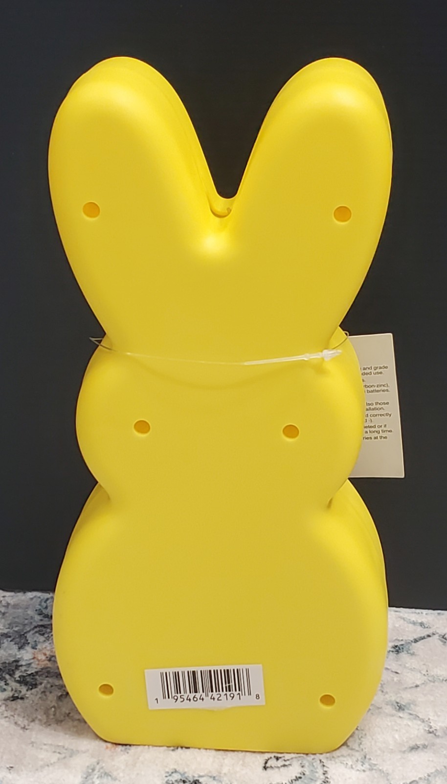 Peeps PEEPS Easter Bunny Marshmallow 10" LED Blow Mold Candle Figure Valentine's
