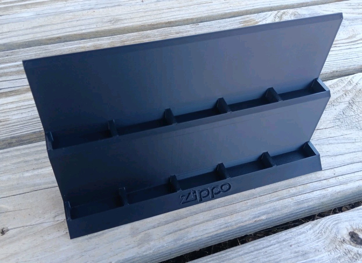 Zippo Lighter Display Stand - Holds 10 Lighters