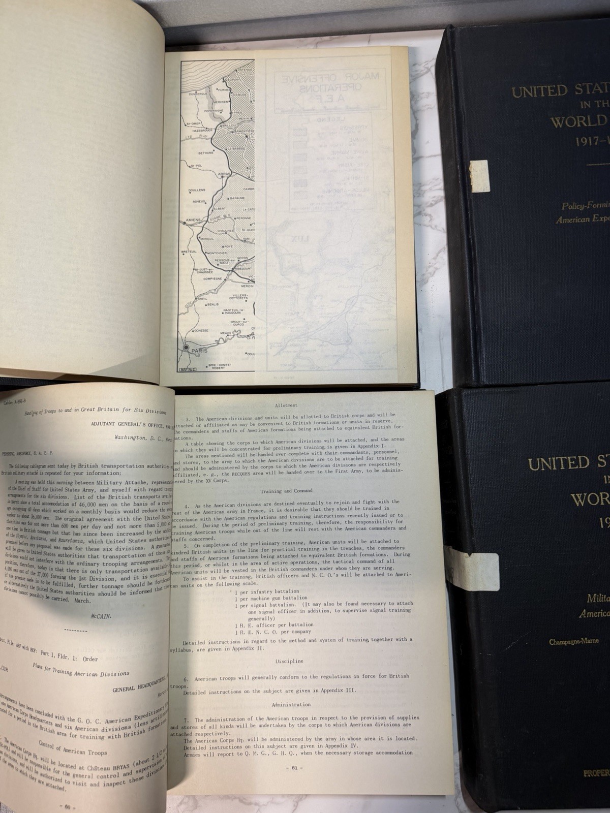 U.S. Army in the World War 1917–1919 — official volumes