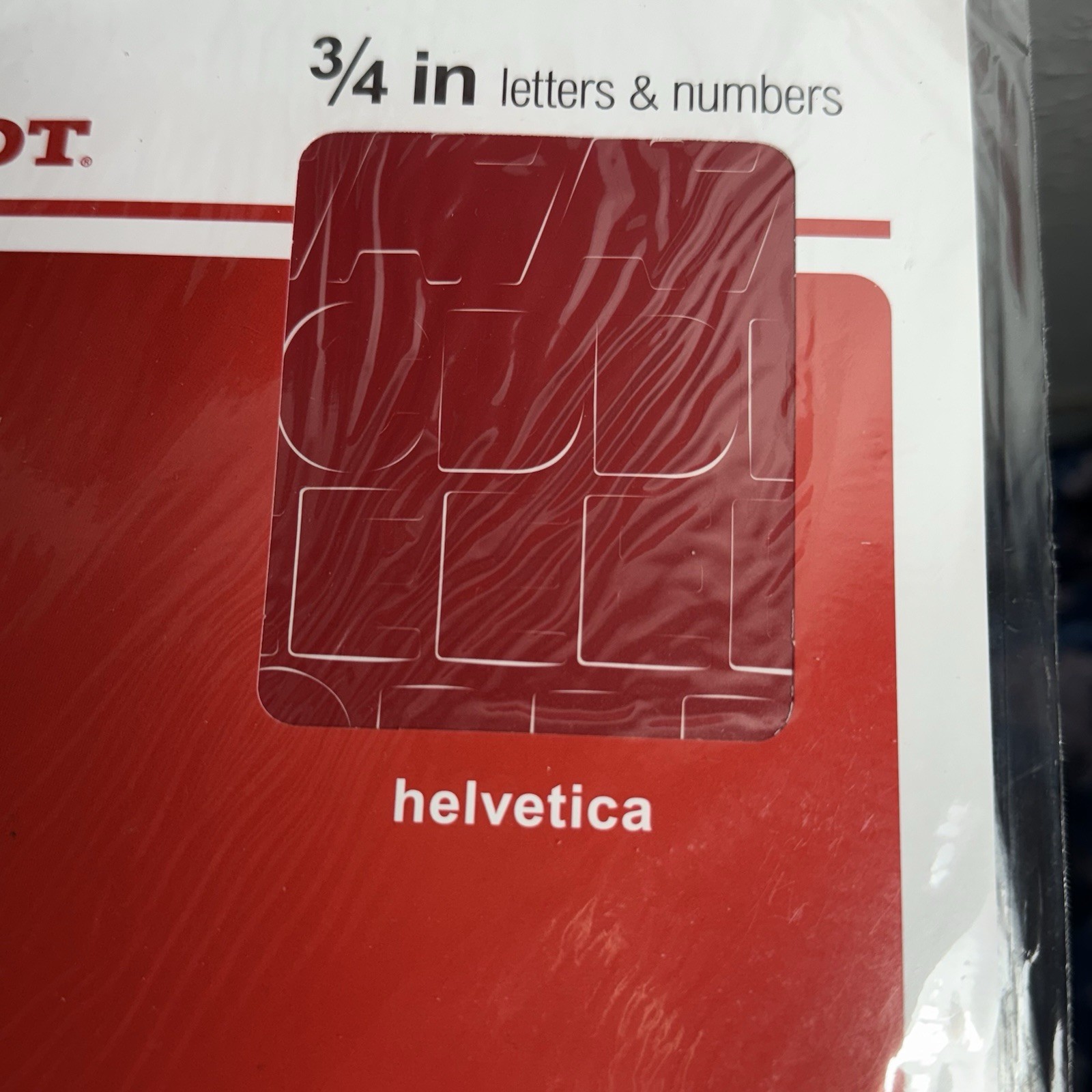 Lot of 4 Office Depot Adhesive Letters & Numbers, Symbols 3/4-Inch RED 72 PIECES