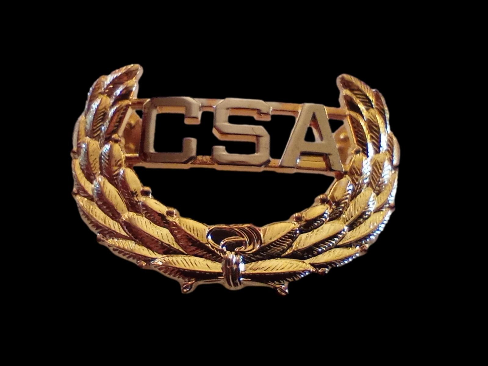 U.S CIVIL WAR C.S.A CAP BADGE REBEL HAT PIN CSA CONFEDERATE STATES OF AMERICA